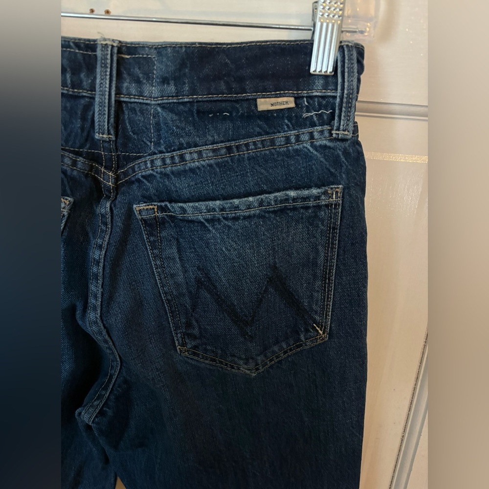 MOTHER Superior The Rambler Ankle Jeans in Well Stacked, Size 24 Medium Dark - Picture 5 of 16